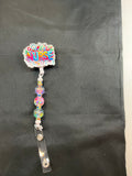 Nurse Life - Beaded Badge Reel