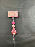 Nurse Pink - Beaded Badge Reel