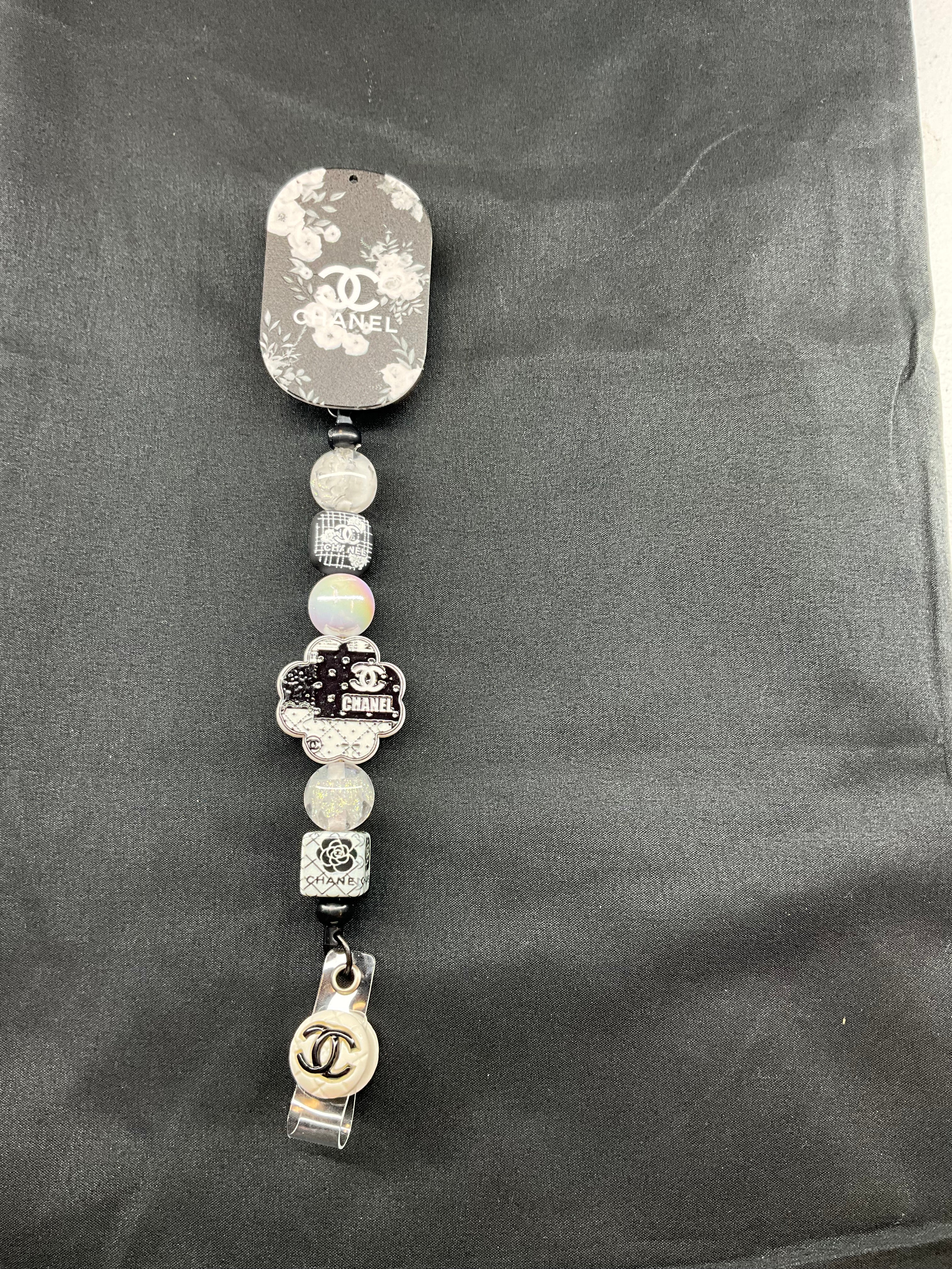 Fancy cc beaded badge reel ￼