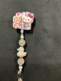 Scrub Hello Kittie - Beaded Badge Reel