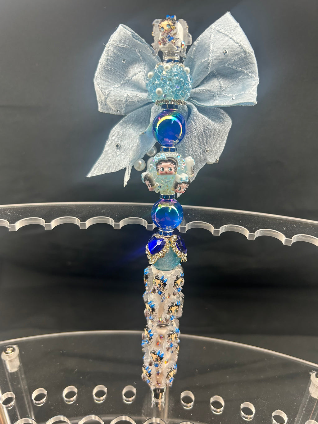 Blue Betty boop beaded pen