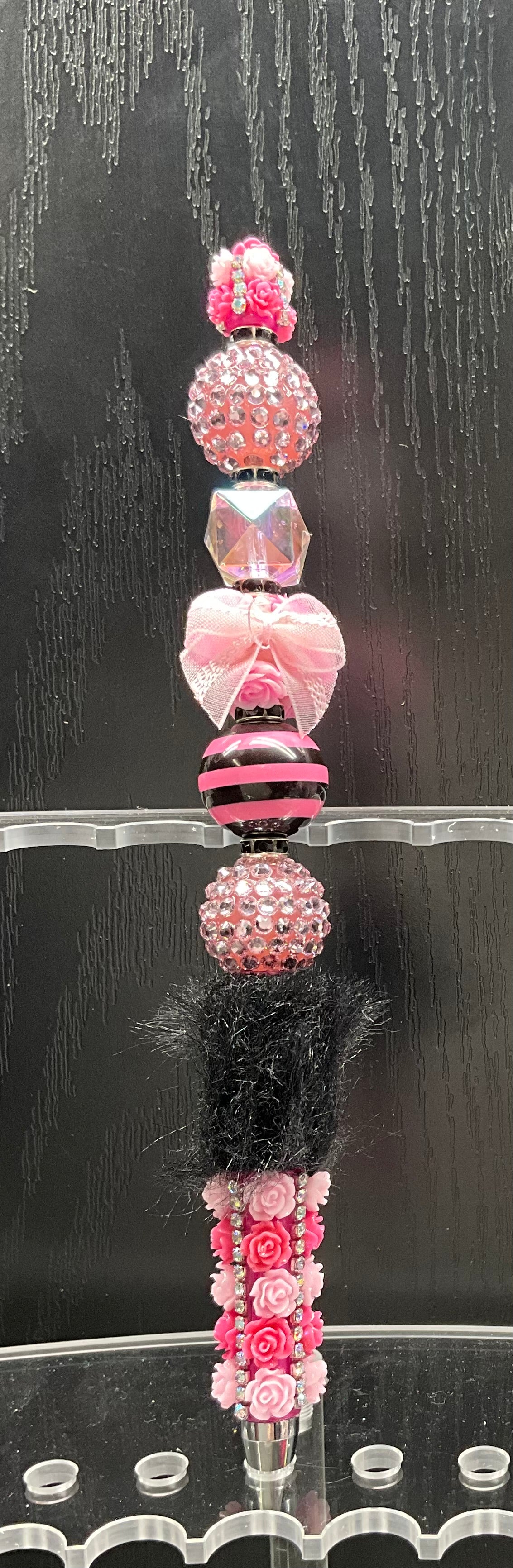 Pink beaded pen