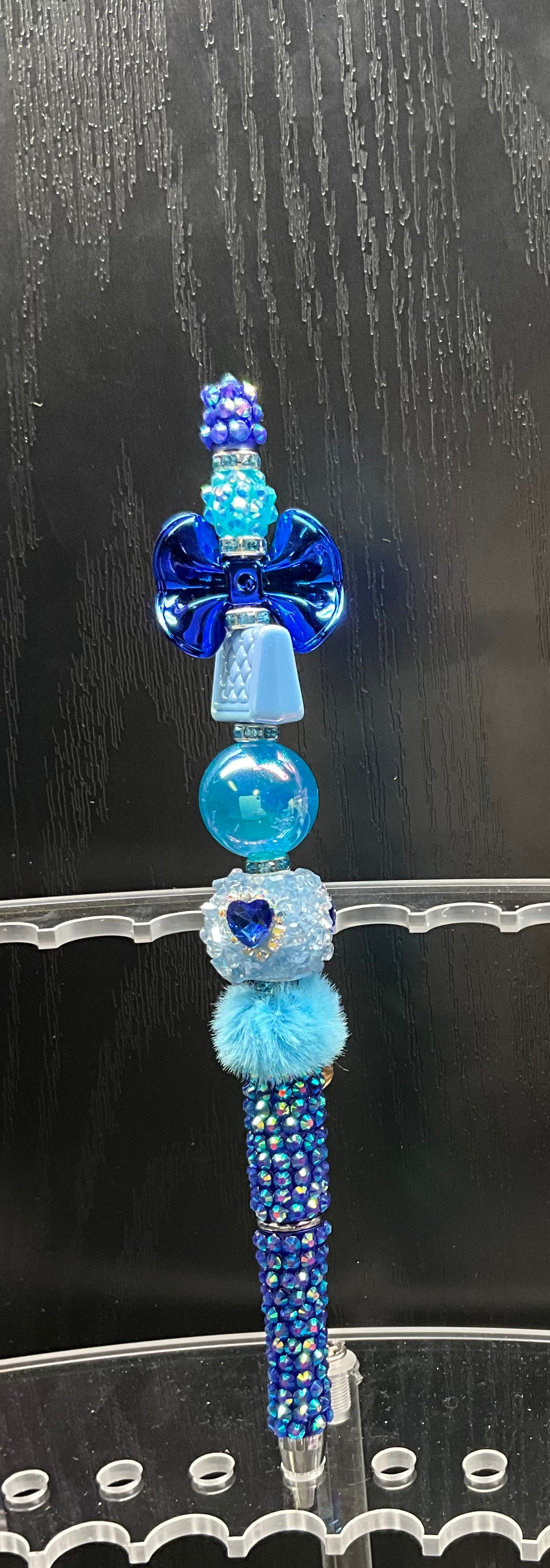 Blue beaded pen