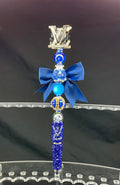 Blue LV pen with bow