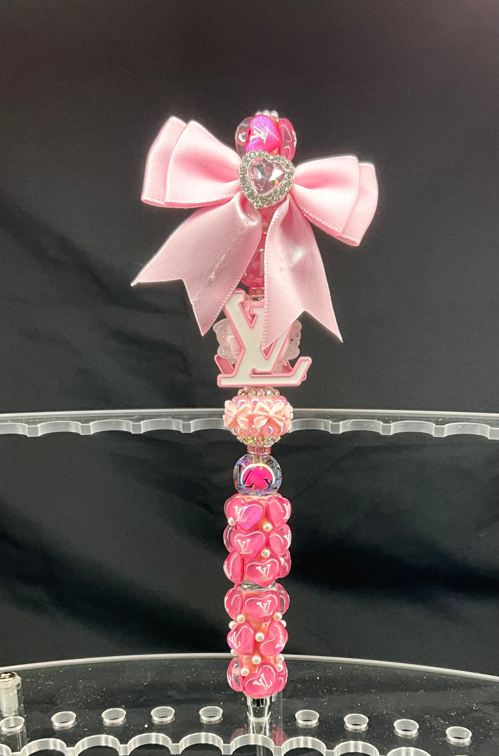Pink LV pen with bow