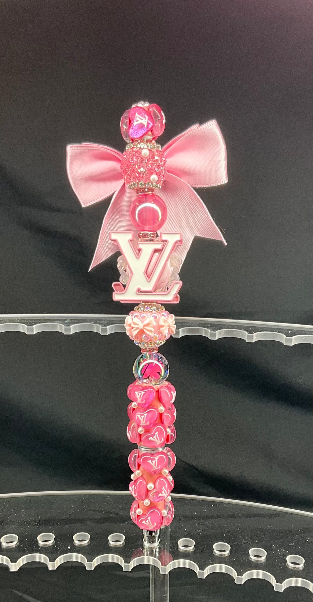 Pink LV pen with bow